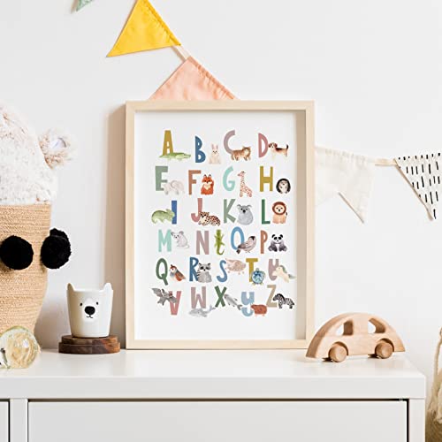 Scandi Animal Alphabet, Children's Educational Print, Boho Animal Alphabet Poster, Peg Animal Alphabet - Image 4
