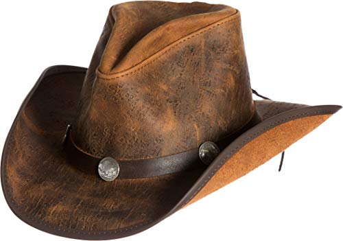 Cyclone Leather Cowboy Hat with Buffalo 
