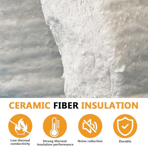Keramikfasermatte, 61 X 40 X 3 cm Keramikfaser-Isolierdecke, Isolierung Keramikwolle für Pizzaofen und Schmiede, Hochtemperatur Kamin, Holzherd Baffle, Kamin, Ofen