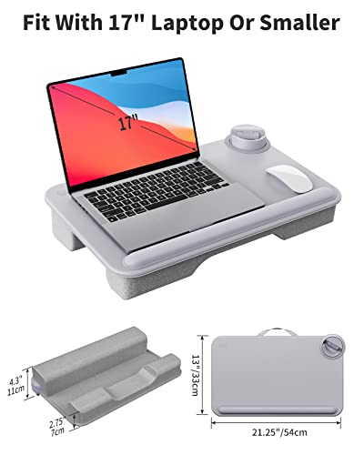 image for SAIJI Laptop Lap Desk for Bed—Fits Up to 17