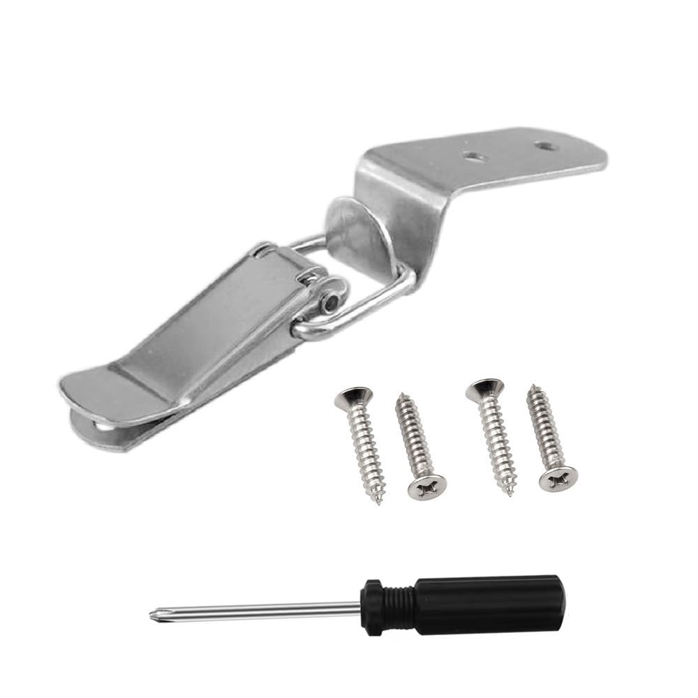 4 pezzi Chiusure per scatole di legno Gancio per morsetto Chiusure a molla in acciaio inossidabile Chiusure per ganci a bocca d'anatra a 90 gradi Scatole per disegnare Morsetti a levetta ( Size : Styl