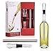 Weinkühlstab aus Edelstahl mit Ausgießer, Weinkühler Set Wein Zubehör, Ideales Weinzubehör Geschenk für Weinliebhaber, Rot- Weißwein Geschenkset, Stab mit Dekanter, Zubehör für Weintrinker
