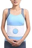- Cinturón abdominal para la atención postoperatoria después de la cirugía de colostomía o ileostomía.