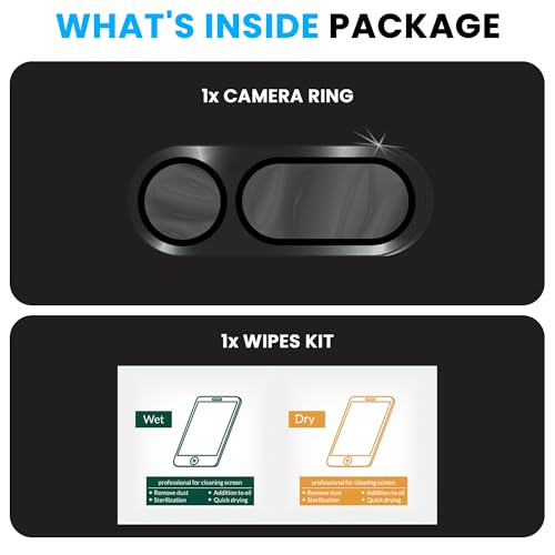 Image of ArmourPro Camera Lens Tempered Glass for Samsung Galaxy M36 Tough HD Individual Aluminum Alloy Rings 9H Camera Cover, Scratch-Resistant,Camera Lens Protection| Black, 1 Pack