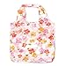 kate spade new york Reusable Produce Bags, Shopping Tote with Zipper Storage Pouch, Lightweight Foldable Grocery Bag, Spring Pansies