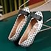 Esvowido Women's Wedges Pumps Round Toe Bows Slip On Low Heels Elegant Comfort Work Fashion Shoes Polka-Dot US Size 9