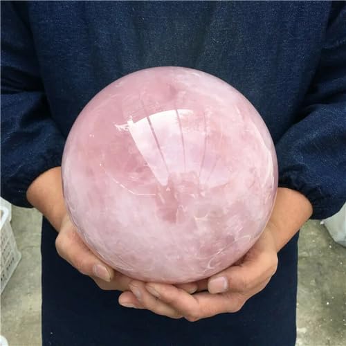 Rose Quartz Sphere Crystal Ball Ornaments (Size : 75-80mm)