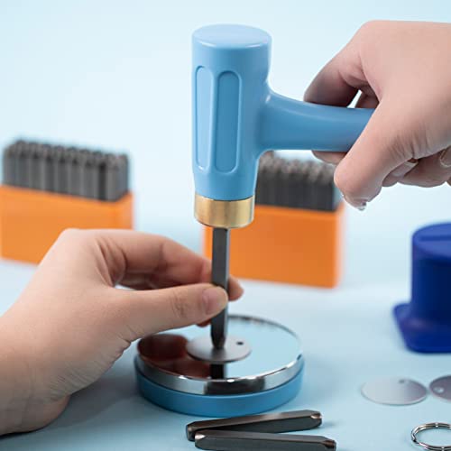 WWahuayuan Jewelry Stamping Kit, Letter Number Punch Set, Metal Stamping Tools with Hammer for DIY Jewelry Making (A-Z, a-z, 0-9) Valentine's Day Gifts - Thumbnail 7