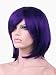 TLT Short Hair Wig 11'' 28cm Straight Oblique Bangs Short Bob Hair Candy Color Cosplay Wigs Natural As Real Hair+ Free Wig Cap BU029PR