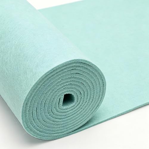 LUPATDY Rouleau de Feutre Vert Menthe 30 cm x 250 cm, Tissu en Feutre 4mm D'épaisseur, Feutrine Loisir Creatif pour Bricolage, Sac de Rangement, Tissu en Felt pour Travaux Manuels, Décoration