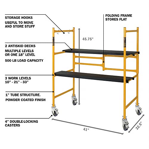 image for MetalTech Versatile 500 Pound Load Capacity 4 Foot High Portable Adjus