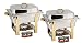 TigerChef TC-20530 Half Size Chafing Dish Buffet Warmer Set, Gold Accented, Includes 4 Free Chafing Fuel Gels, Stainless Steel, 4 Quart