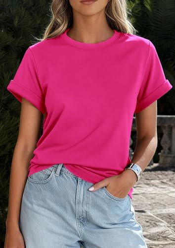 Image of PRETTYGARDEN Womens Summer Tops Short Sleeve Shirts