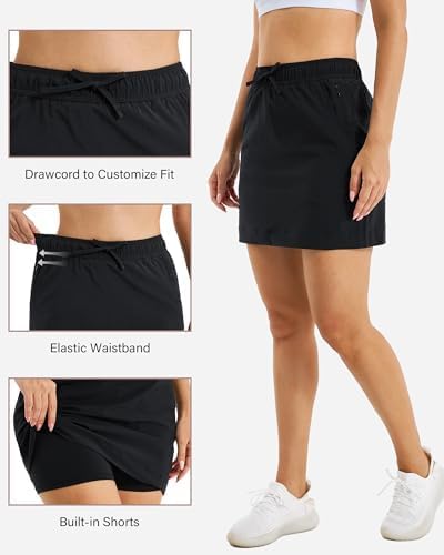 Stelle Women's Golf Skort Skirts 16" Hiking Skort for Tennis Outdoors Quick Drying Athletic Workout Skort with Pockets - Image 6