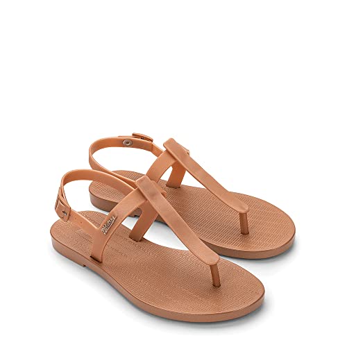 Sandália Sun Ventura Metallic, Melissa, Feminino, Bege Amêndoa, 37