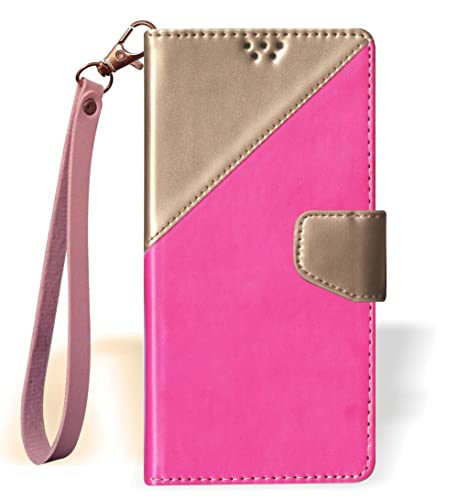Image of SBMS Flip Cover Back Case Cover for Vivo Y27 with Magnatic Closure | Inbuilt Stand | Card & Money Pocket (Multicolor Pink)