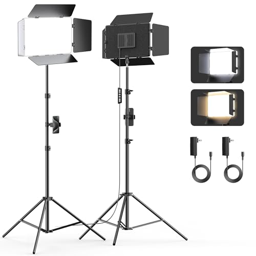 Scrhot 2 Pack LED Video Light Kit with 79'' Light