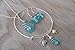 YInahawaii Handmade Wire wrapped turquoise bay blue sea glass necklace + earrings + bracelet Set, Sea turtle charm, December Birthstone 