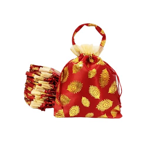 Image of VIG Enterprises Silky And Shiny Potli Batwa Bags /Thamboolam Bags For Wedding Party Return Gifts Party Gifts For Guest-