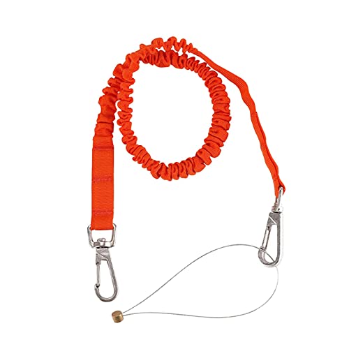 Climbing Restraint Lanyard Fall Protection Retractable Rope with Buckle Cord Telescopic Elastic Rope Lanyards for Mountaineering Climbing