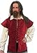 Dark Dreams Gothic Mittelalter Pirat Jacke Weste Alastair Wams Samt Baumwolle rot schwarz grün S M L XL, Größe:XXL, Farbe:Bordeaux