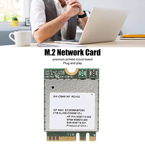 Gavigain RTL8821CE WiFi Card, tarjeta de red inalámbrica con interfaz M.2 y soporte BT4.2 de alta velocidad para laptop miniatura 3
