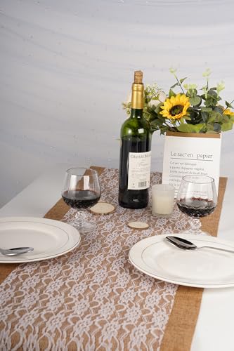 Chemin de table blanc en dentelle 15cm x 25m OSVINO - 3