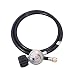 KIBOW Low Pressure Propane Regulator with 5FT Hose-Type 1(QCC 1) Connection-Fits for Most LP Gas Grills, Stoves, Fire Pit Tables-Parallel Style