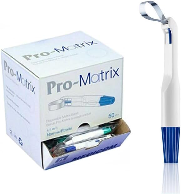 Dental Matrix Band - Wide Blue 6mm 50/Pk. Adjustable Disposable Dental Pro Matrix Bands