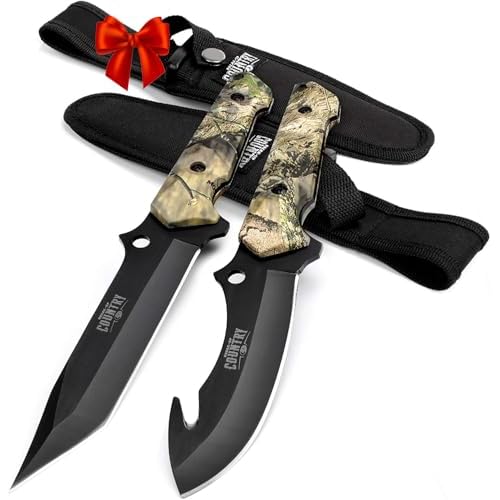 Mossy Oak 2-Piece Fixed Blade Knife Set with Gut Hook