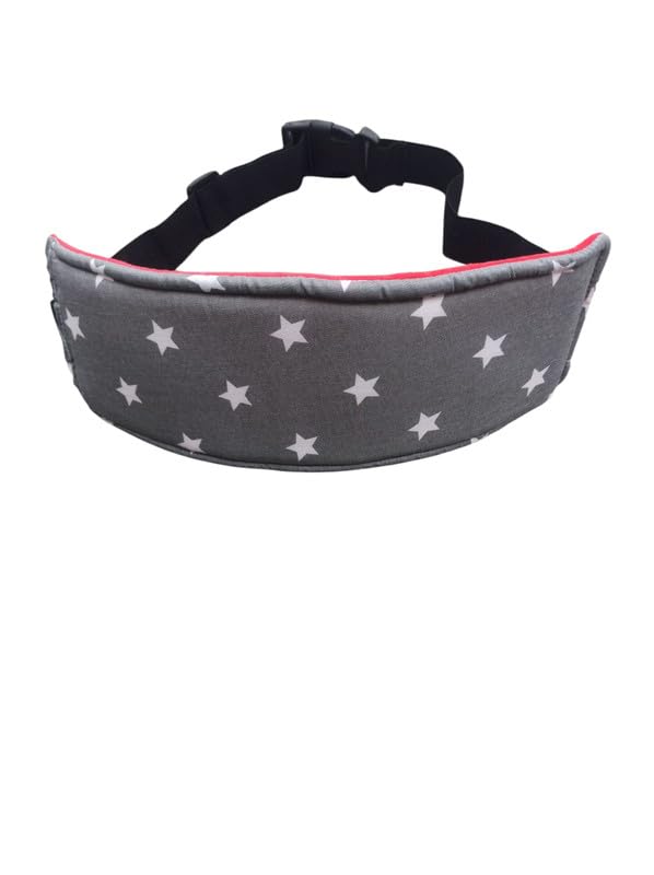 Grey Kids Head Supporter Head Band | Car Seat Head Support Pillow | Child Comfort Accessory-image-0