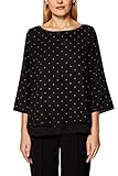 Loose Fit ESPRIT Collection Damen 999EO1F800 Bluse, Schwarz (Black 001), (Herstellergröße: 34)