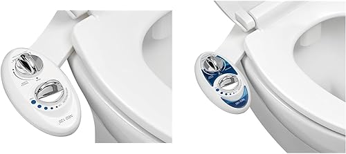 LUXE Bidet NEO 120 - Boquilla autolimpiante, accesorio de bidé no eléctrico de agua dulce y NEO 185 - Autolimpiante, boquilla doble, accesorio de