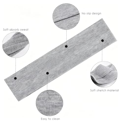 8 diademas para mujer, juego de deportes, bandas para el pelo, unisex, para deporte, yoga, entrenamiento, correr, fitness, antideslizantes, con estampado de leopardo - imagen 3