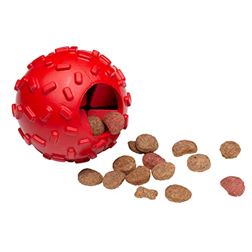 Brinquedo para Cachorro Hercules Bola Porta Petisco SnaX Bacon, GermanHart, Vermelho, Único