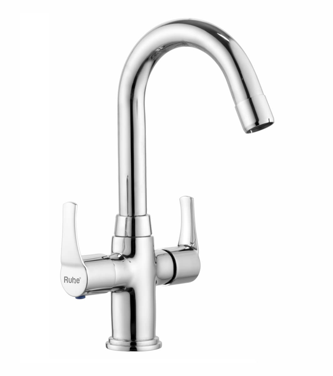 Ruhe® Euphoria Centre Hole Basin Mixer with Swivel Spout Faucet/Tap | 12 Inches Spout Brass Faucet/Tap with Chrome Finish for Kitchen Sinks & Washbasins (B0C4315Y1Z) Amazon Price History, Amazon Price Tracker