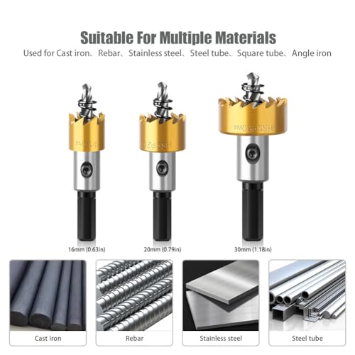 Set de 5 brocas para metal con punta de carburo Hilitand miniatura 4