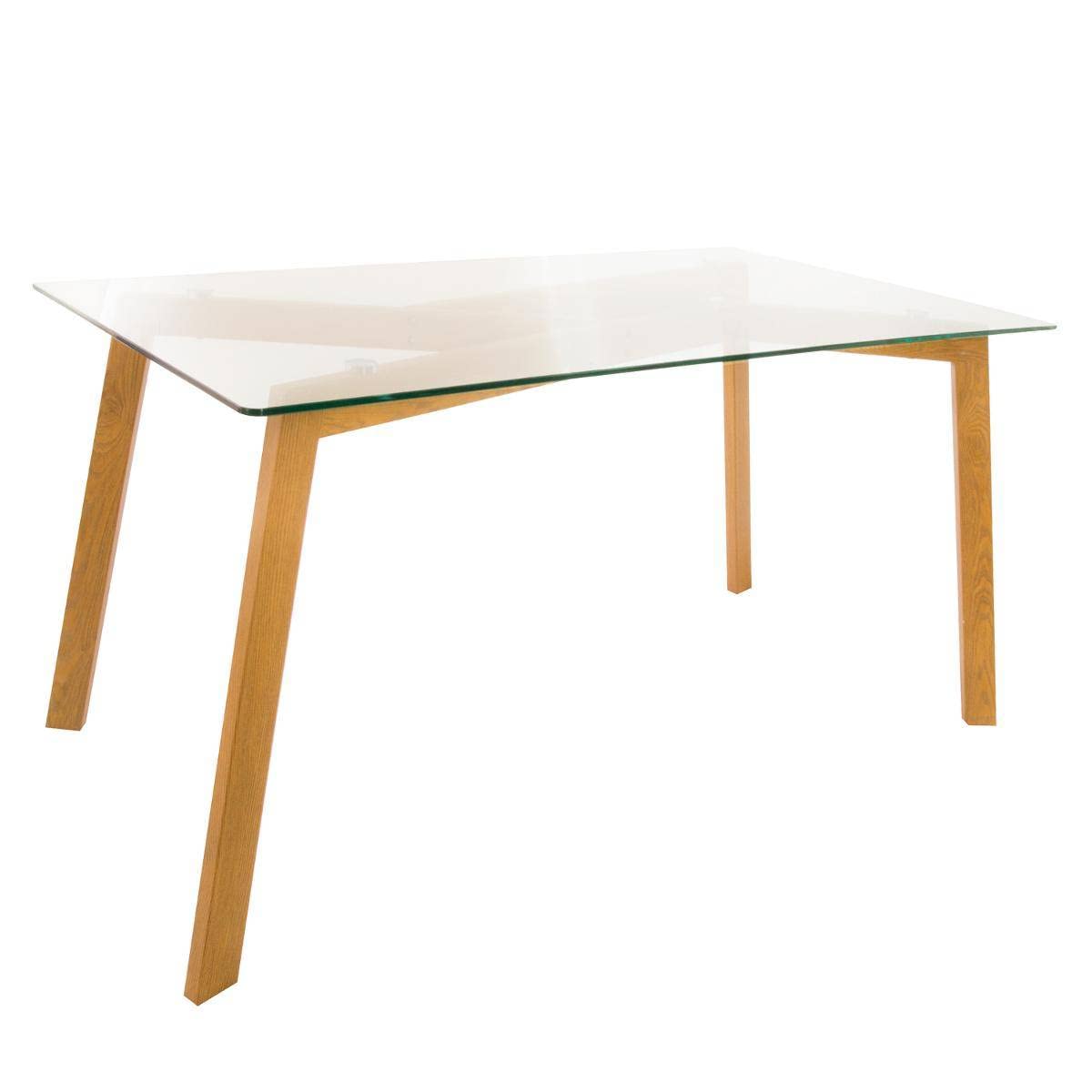 Table en verre trempé Taho Atmosphera ultra résistante et facile à nettoyer