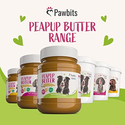 Coconut Peanut Butter for Dogs - 350g With Coconut & Honey 100% Natural Pure Protein Dog & Puppy Treat - Pawbits UK Made with No Added Oil, Sugar, Salt, or Xylitol