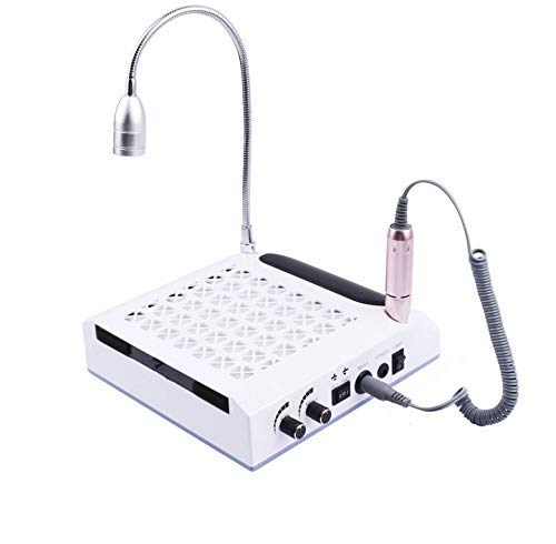 Kit 4 in 1 Completo Aspiratore Fresa Lampada Cuscino per le mani Manicure Pedicure NAIL ART Unghie Estetista Estetica 80W Piedi Mani