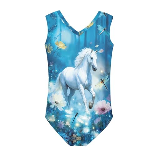 Image of Cartoon Pattern Kids Girls Bathing Suits One Piece Swimsuit Soft & Quick Dry, 5-14Years