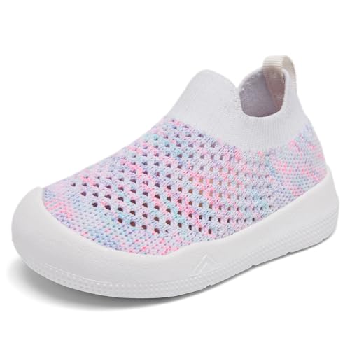 Image of Eashi Baby Boy Girl Non-Skid Indoor Infant Walking Shoes Breathable Warm Elastic Sock Shoes with Memory Sole Protect Toes Outdoor Sneakers