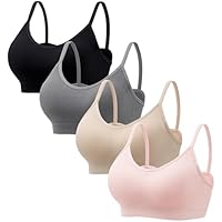 HBselect 4Pcs Sujetador sin Aros para Mujer Cómodo Bralette