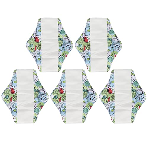 洗える生理用ナプキン、吸水性布ナプキン女性用生理用ナプキン5個