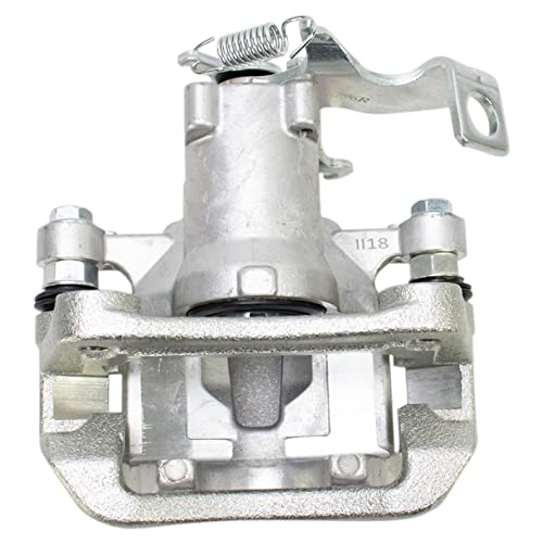 Image of TRQ Rear Driver and Passenger Side Brake Caliper Set Caliper Brackets Hardware Compatible with 14-17 Kia Forte 2018, with 15 Inch Wheels 14-16 Forte Koup 14-17 Forte5 13-17 Hyundai Elantra GT