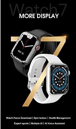 X7 Pro Smart Watch showing the rotating crown highlighted with a blue and purple circle