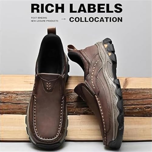 Enjerr Orthopedic Shoes Men, Enjerr Waterproof and Breathable Leather Orthopedic Shoes, Outdoor Comfortable Slip On Flat Sneakers with Arch Support4