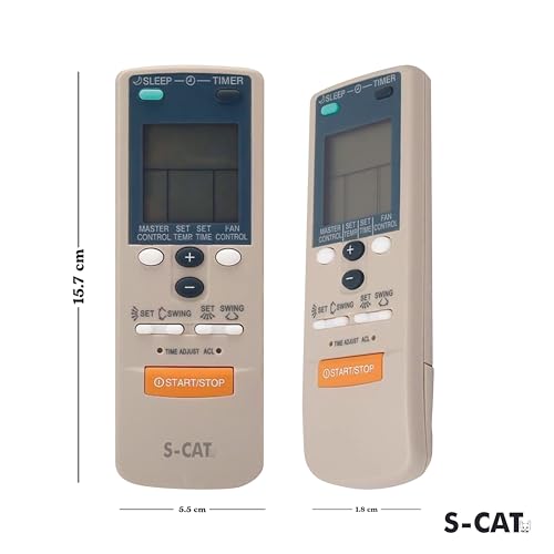 Image of S-CAT Compatible with O General AC Remote Control Model Original AR-JW1 AR-JW2 (No Backlight) 47 Suitable for 1 /1.5 /2 Ton Split /Window AC (Match Old Remote Exactly, for Any Issues Contact Helpline)
