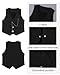 ZOEREA Boys Suit Formal Dress Clothes Ring Bearer Outfit Big Boy Wedding Vest+Pants+Dress Shirt+Chain+Adjustable Tie Black 9-10Y