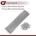 HOPESPANNER 72 Set 13G Bicycle Spokes 245mm Bike Wheel Spokes Carbon Steel Galvanized Silver Tone